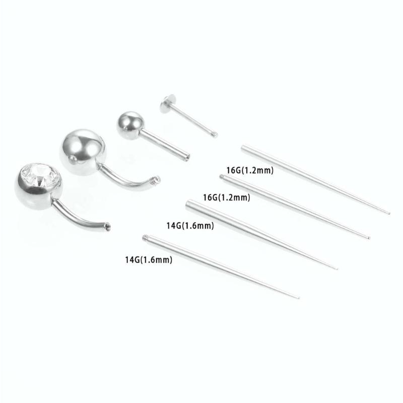 Steel Cone Insertion Pin Rod for Ear/nose/navel/nipples/lip/brow Assistant Tool