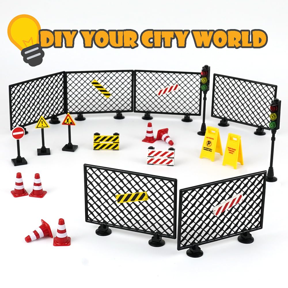 City street building block traffic cone signs, parts, construction, military, toys.