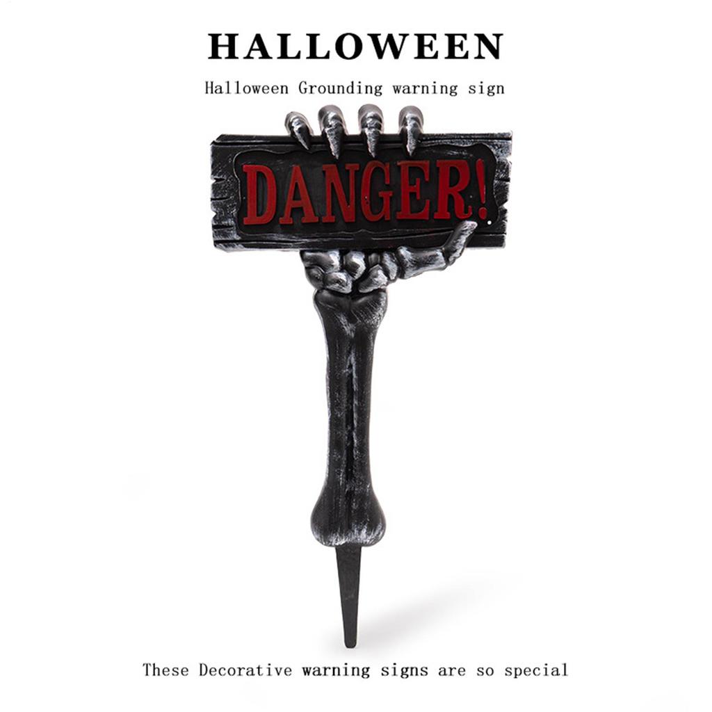 Skelett Gartenschilder 54cm Halloween Skelett Knochen Gartenschilder Gruselige Partyzubehör für Draußen Drinnen Feiertag Spukhaus
