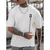 Men's Summer Loose Fit  100 Cotton Printed T-shirt Tops  Men Clothing  T Shirt  Harajuku Short Sleeved