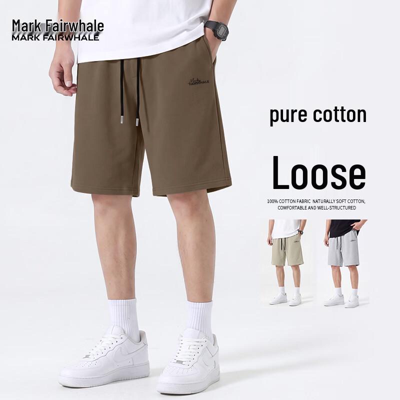 MARK FAIRWHALE Men s Pure Cotton Casual Shorts 4XL