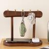 Wooden Key Rack, with Concave Tray Prevents Rolling Design, Moisture-Proof Wax Oil Finish Organizer, for Entryway Bedrooms Living Rooms
