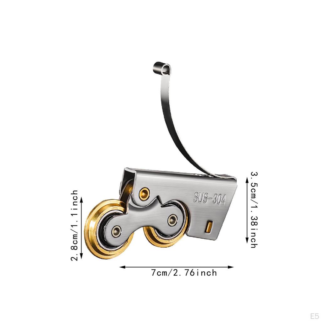 2 Pieces Sliding Patio Door Roller Assembly Copper Wheel Hardware for Wood Wardrobe Multipurpose