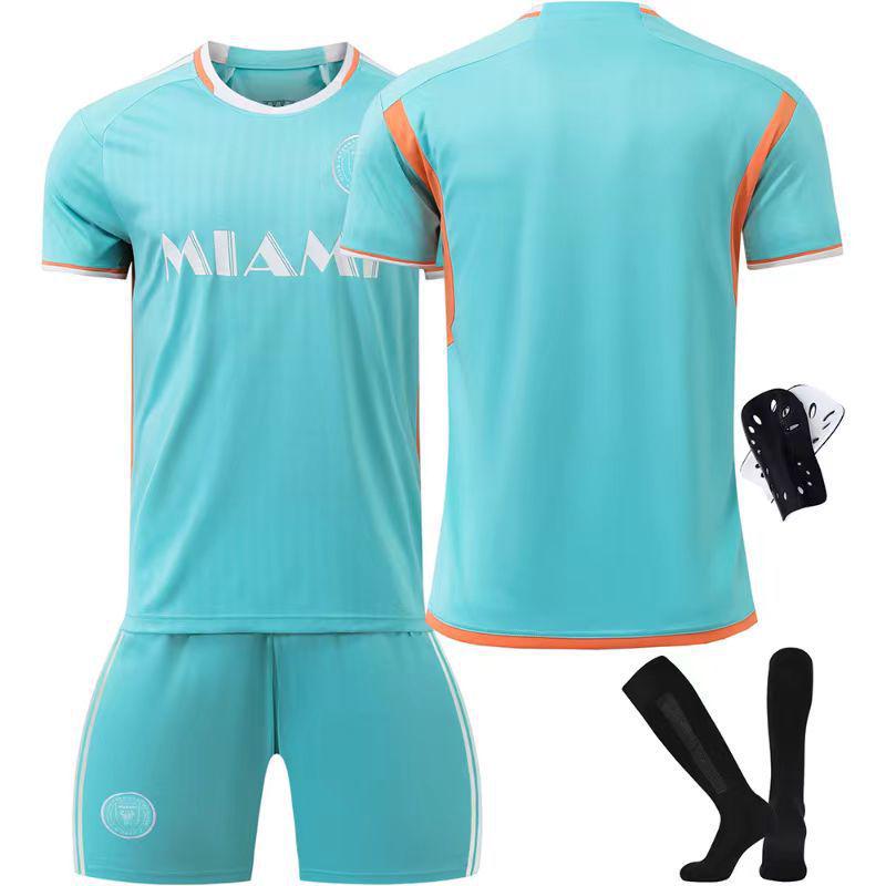 2024-25 Miami Away Jersey Set: Messi #10, Suarez #9 - Adult & Kids Sizes