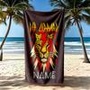 Def Leppard Leopard Rock Personalized Name Beach Towel Quick-Dry Soft Microfiber Suitable for Sports Travel Swimming Yoga Bathroom Beach And Pool