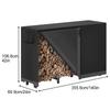 Sturdy Firewood Cover with 600D Oxford Fabric Weatherproof and Easy Access Zipper for Quick Firewood Retrieval