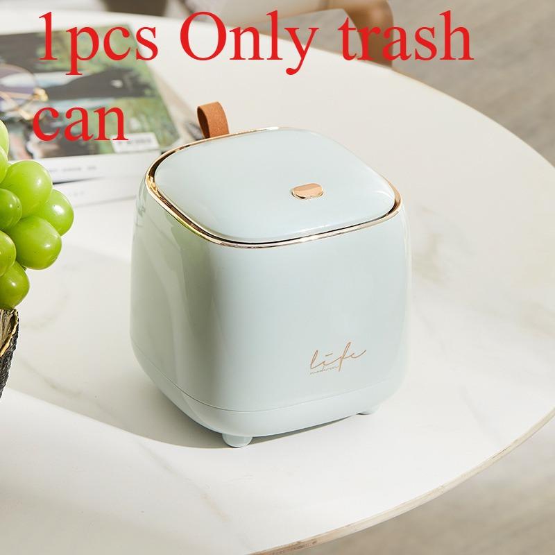 1pcs Desktop Trash Can Pop-top Mini Storage Bin Press-type Small Garbage Can Suitable for Daily Household Storage