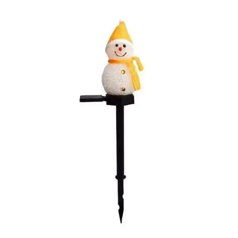 Solar Ground Lights Christmas Snowman Decoration Atmosphere Nightlight Outdoor Garden Garden EVA Rice Grain Snow Man