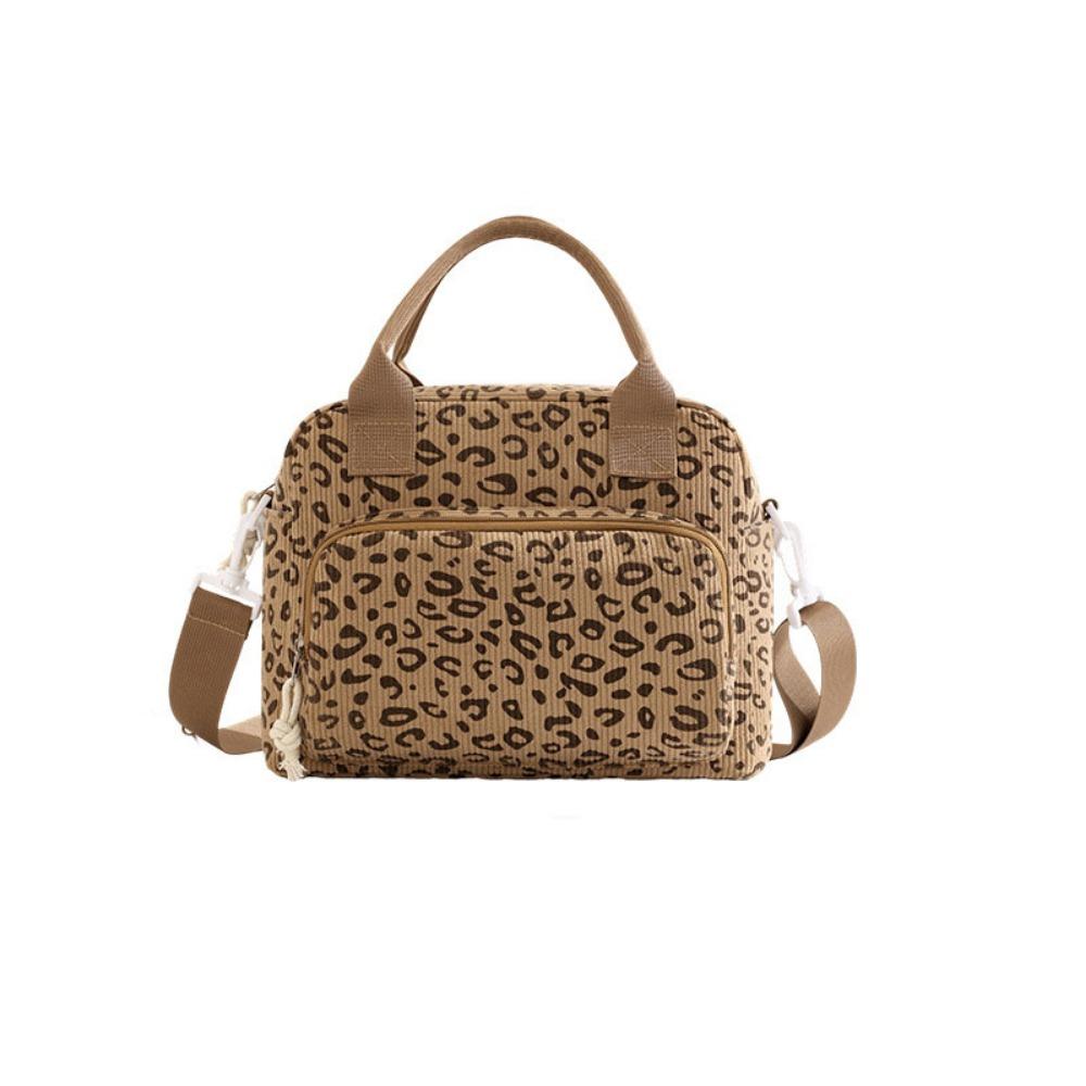 

Large Capacity Corduroy Lunch Bag Strawberry Pattern Food Thermal Handbag Picnic Bag Hiking Style2