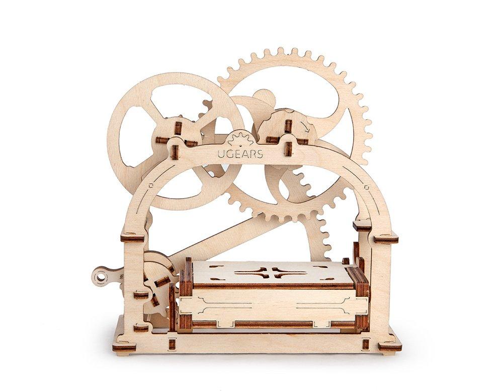Ugears Mekanisk Boks 70001 Trehåndverk Uten Lim eller Verktøy for Voksne Puslespill og Modeller, Kreves,
