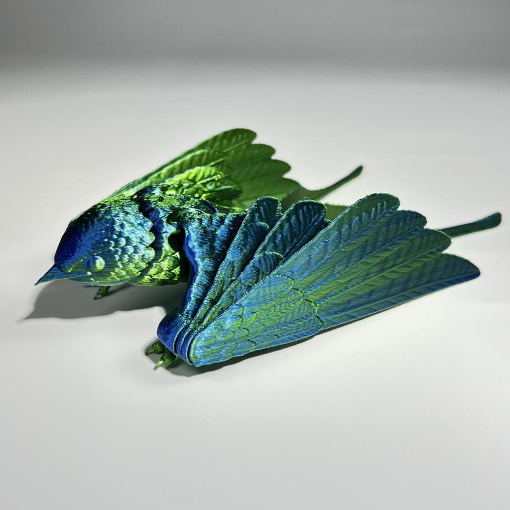 Model Pasăre Culoare Gradient Rândunică de Ploaie Imprimare 3D Model Jucărie de Mână Articulații Mobile Decor Acasă Artizanat Ornamente pentru Desktop Acasă