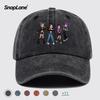 Pc Trendy Idol Group Printed Baseball Cap Fashion Cartoon Character Pattern Individual Street Style Design Unisex Adjustable