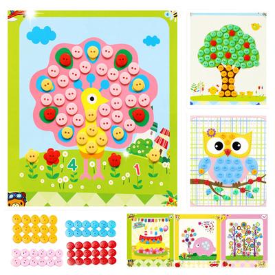 5/10pcs Children Button Stickers Handmade DIY Toys Student Art Class Painting Craft Kids Early Educational Game Gifts TMZ