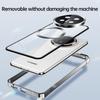 Detachable Case For Huawei Mate 60 70 Pro Translucent Frosted Magsafe Removable Backboard Metal Bumper Grip Cover