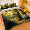2/3pcs Jesus Christ Prayer Printed Quilt Cover Set HD Digital Printed Quilt Cover Set Contains Quilt Cover and Pillowcases