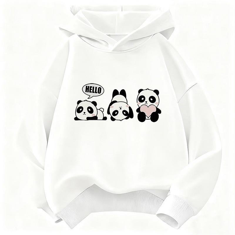Adorabile Felpa con Cappuccio Divertente Panda per Bambini Felpa con Cappuccio per Ragazzi Ragazze Felpe Casual Abbigliamento