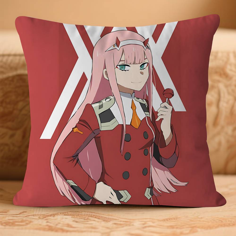 Anime DARLINGS In The FRANXX-X Pillow Case Removable Washable Cushion Cover – All-Season Soft Linen