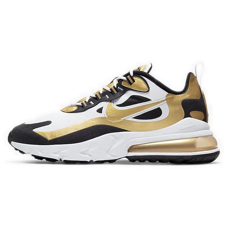 

new Nike Air Max 270 React White Metallic Gold 44