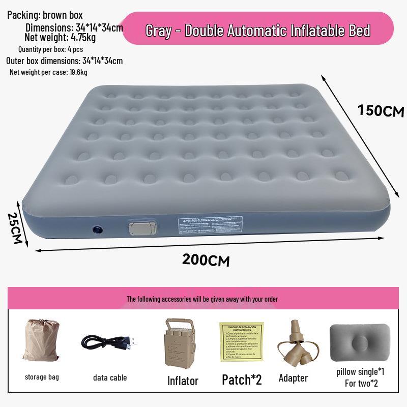 Outdoor Camping Automatic Inflatable Double Air Mattress - Smart Tent Ground Mat