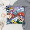 Cartoon R-Rugrats Anime Pillow Case Fashion Square Pillowcase Bedroom Sofa Room Ins Decoration Leisure