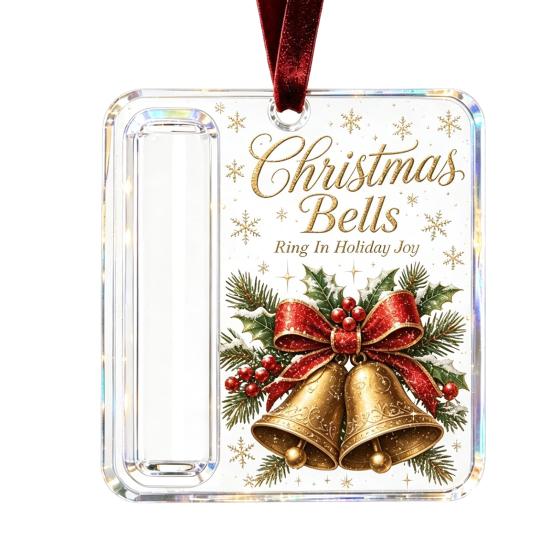 Reusable Christmas Tree Decor Cash Gift Ornament, Clear Acrylic Money Holder, Holiday Xmas Unique Stocking Stuffer for Hanging Decoration, Funny Ways
