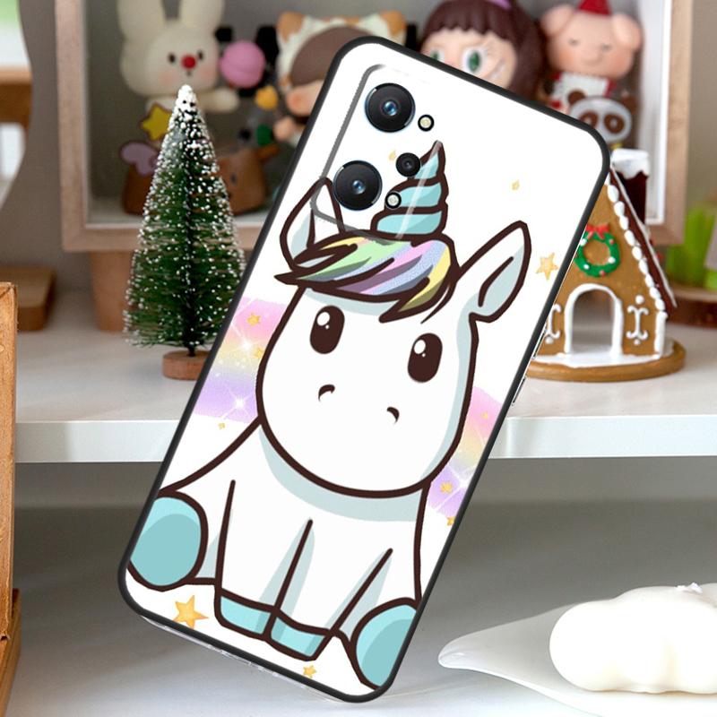 Cute Rainbow Unicorn For OPPO Realme C55 C35 C33 C31 C30 C25 C21Y C11 GT Neo 5 3T 2T Realme 10 9 11 Pro Plus Case
