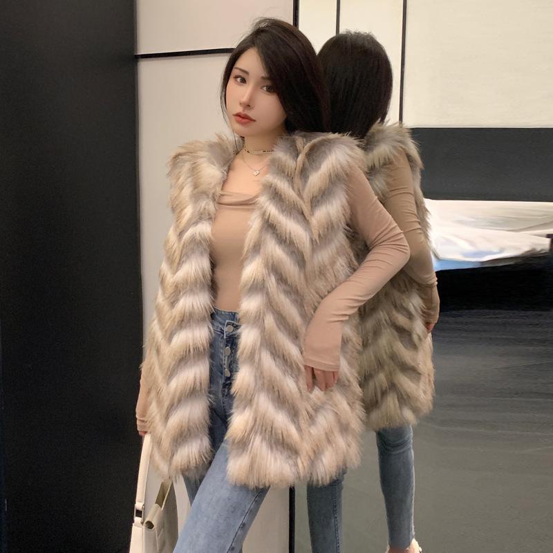 Autumn and Winter New Fox Fur Vest Women's Light Fashion Outer Fur Vest Vest Jacket