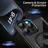 Magnetic Frame Bumper Protection Phone Case for IPhone 17 16 15 14 13 12 11 Pro Max for Magsafe Acrylic Translucency Cover