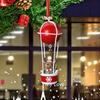 Santa Claus Deer Hot Air Balloon Ornament Iron Father Christmas Hot Air Balloon Decoration Hand-Painted Christmas Tree Decor