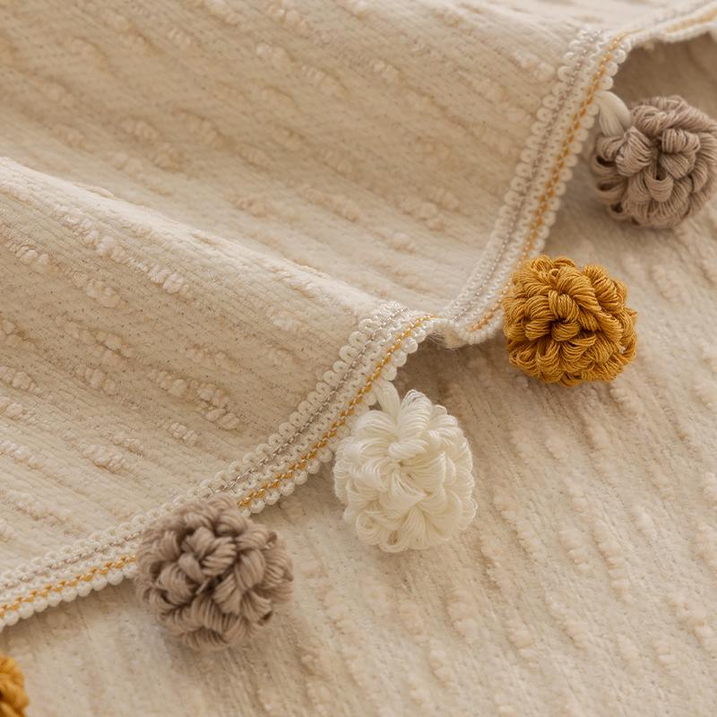 Cream Sofa Cover Universal Four Seasons Cat Scratch Resistant Non Slip Sofa Protector Decorative Couch Throw Blanket