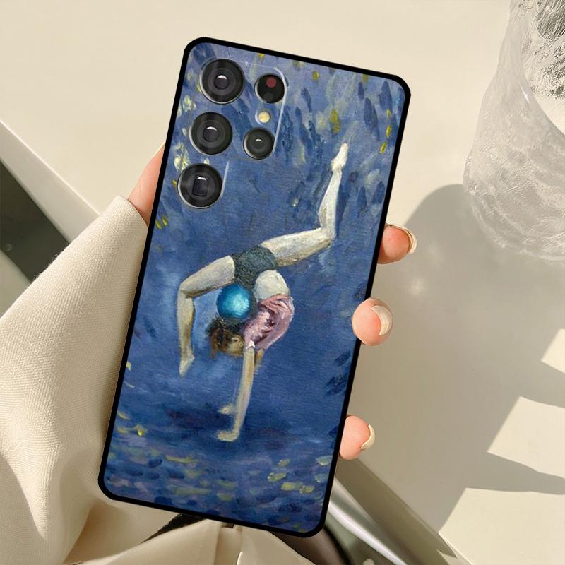 Gymnastics Oil Painting Case For Samsung Galaxy S23 Ultra S21 S22 S24 S25 Ultra S9 S10 Plus S25 FE S20 FE Back Cover