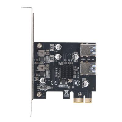 Adaptateur PCI E 1x vers 4 emplacements USB 3.0, carte d'extension USB 3.2 GEN1, USB A 5 Gbit/s, prend en charge 1x, 4x, 8x et 16x emplacements
