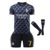 Real Madrid Vinicius Dětský Fotbalový Dres Set Polyester Prodyšný 150-160cm Černý