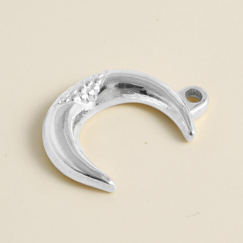 6pcs Steel Color Assorted Pendant Filligree Moon Sun Doji Charm Stainless Steel Charms For Jewelry Making Bracelets DIY Keychain