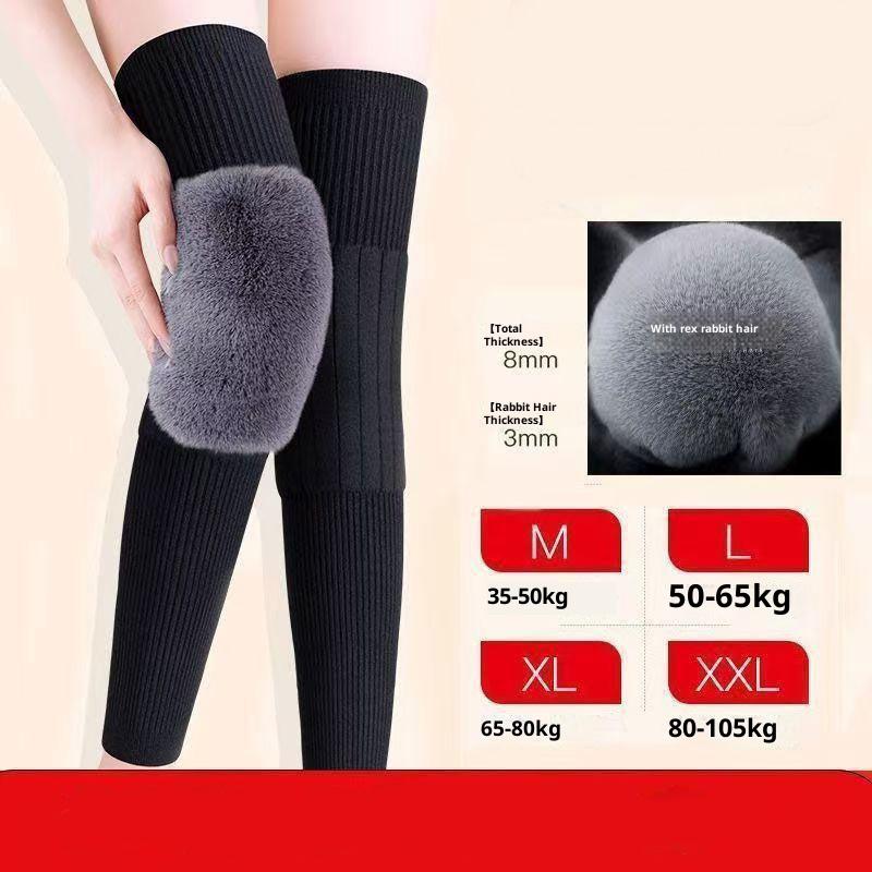 Thickened Warm Knee Pads for Outdoor Sports Anti Slip Knee Support Unisex Leg Protector for Hiking Running