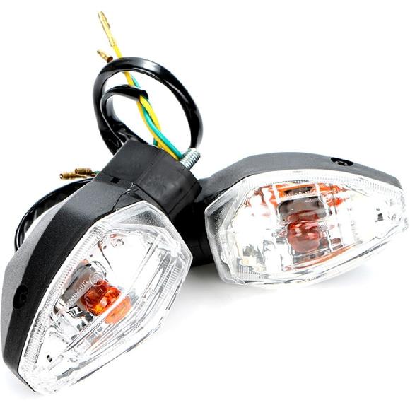 Turn Indicator 1 Pair for Ho&nda Grom MSX 125 2017-2020 Motorcycle Amber Light Clear Lens Turn Signals Indicators 12V Bulb Lights