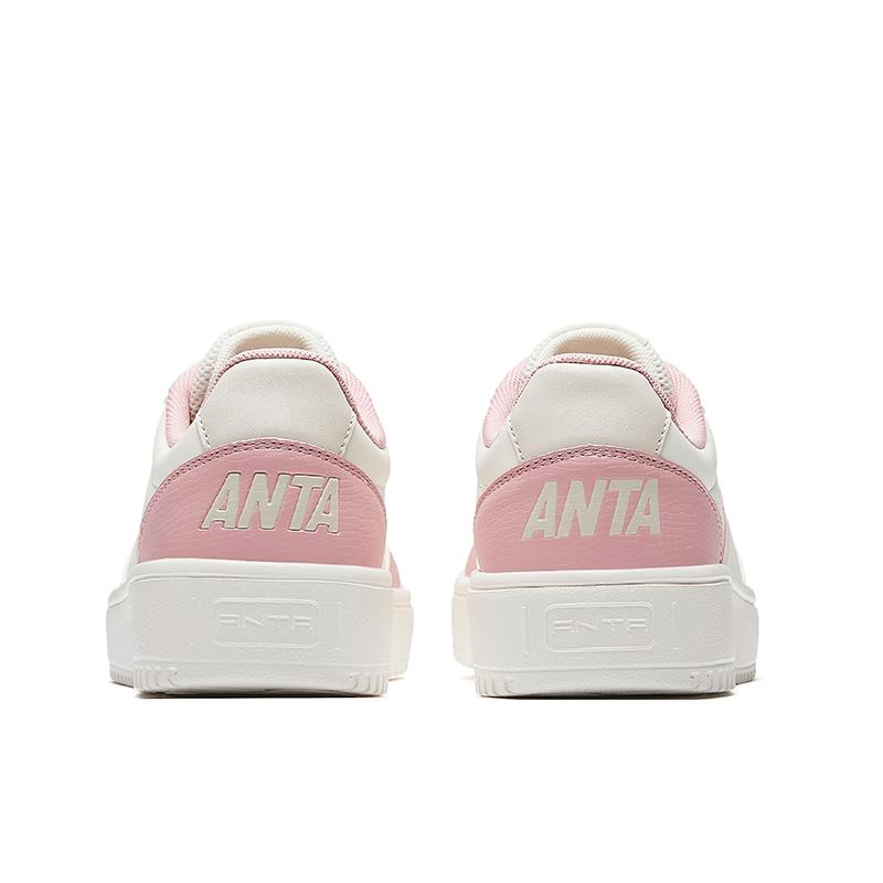 Anta Trendy Board Shoes Women's Ivory White/Lilac Pink 922538039-3