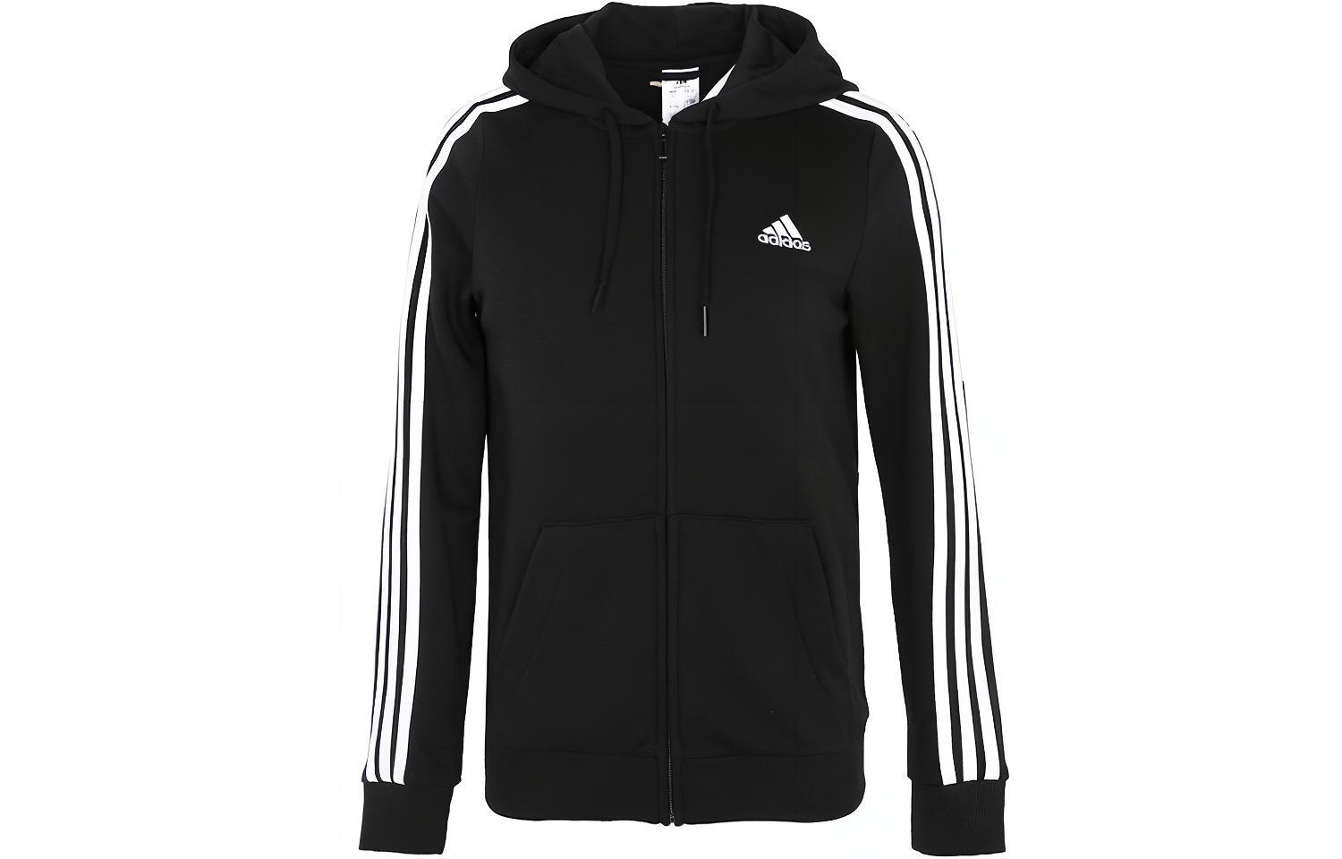 

Adidas Free Shipping With AdiClub Essentials French Terry 3 Stripes Full Zip Hoodie GL0792 M
