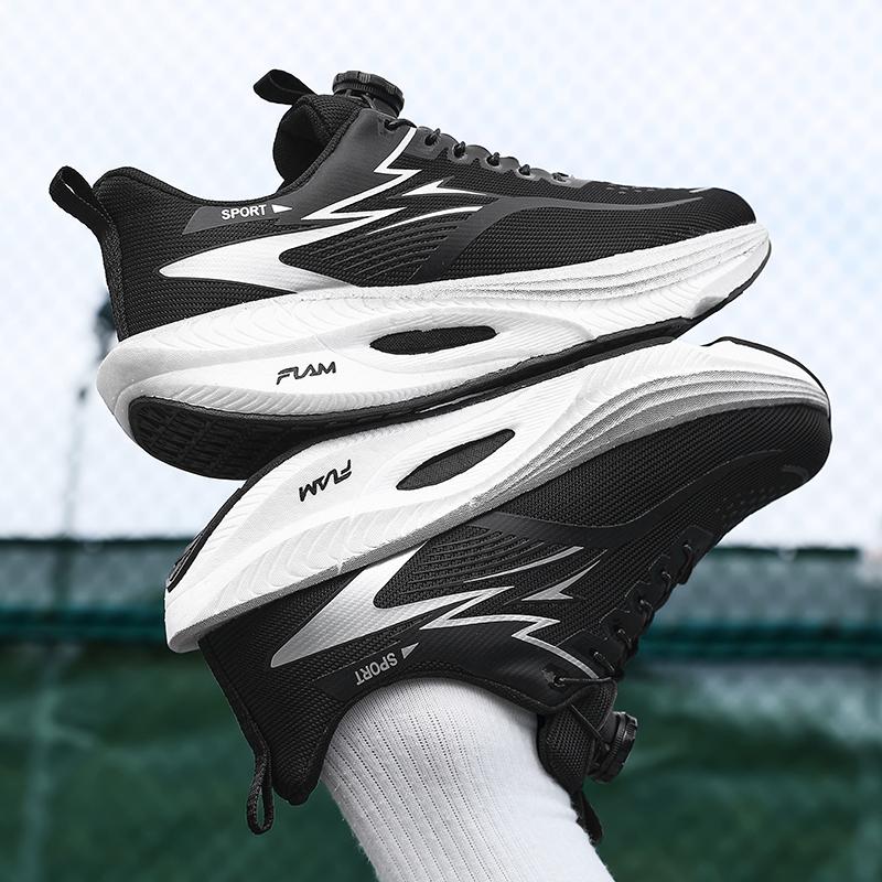 Women Rotating Buckle Carbon Board Marathon Men Sports Lightweight shoes Women Athletic Nonskid Sneakers Men Casual Running Shoe