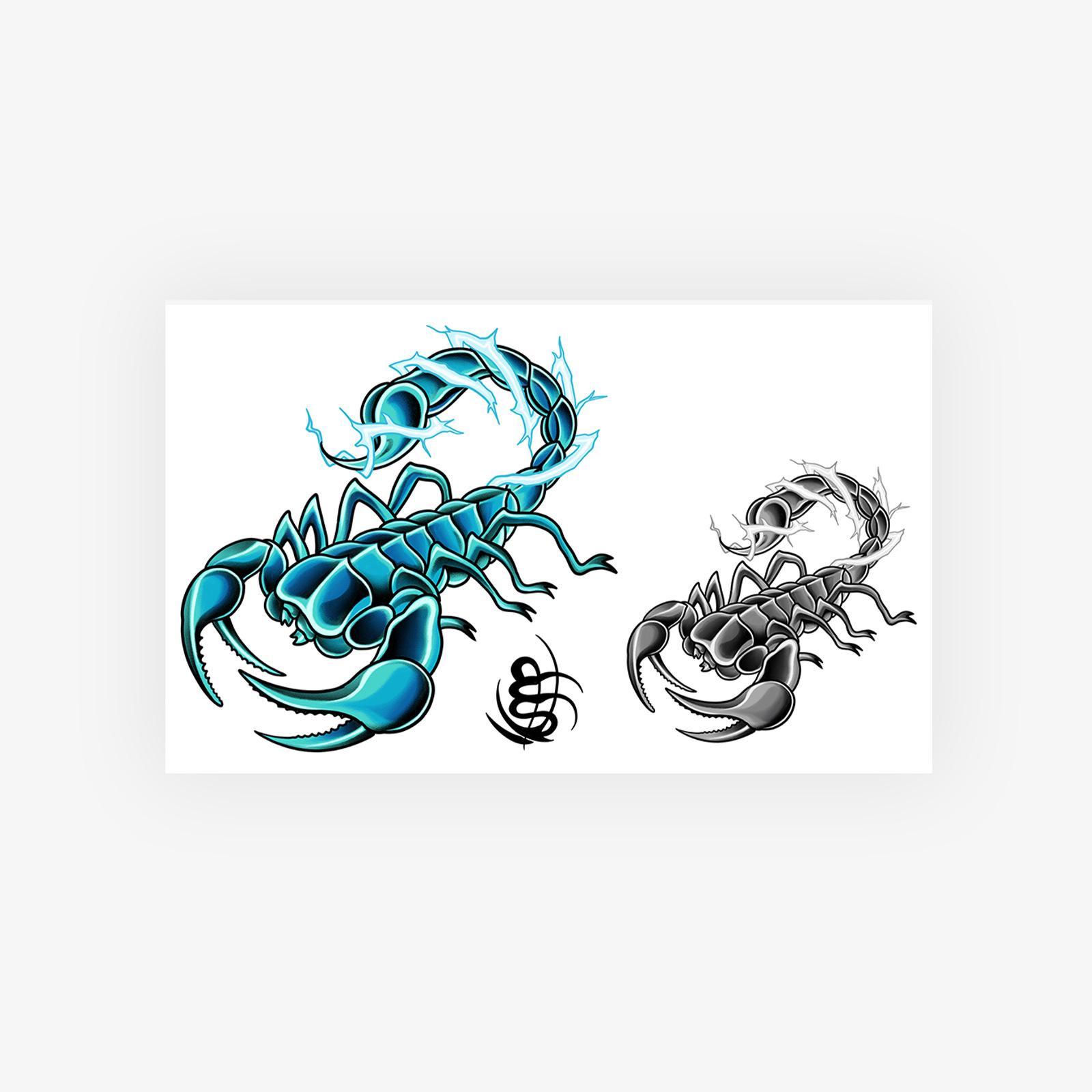 Tattoo Stickers Domineering Scorpion Waterproof And Long-Lasting Babes Advanced Sense Niche Sexy Tattoo Stickers 18*11