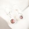 Rare Black Rhodonite Gemstone 925 Stamped Silver Jewelry Earrings For Her 1.68" CE-15-34