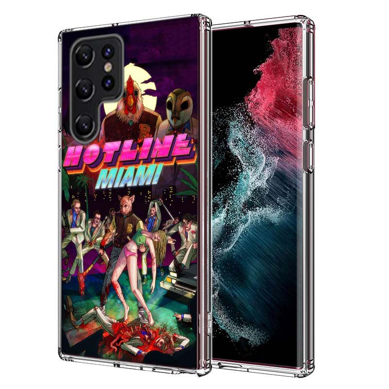 Game Hotline Miami Capa Phone Case For Samsung S26 Ultra S25 Edge Galaxy S23 S21 S20 S24 FE S22 S10 Plus Cover Clear TPU Shell C