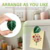8 Pcs Leaf Shape Refrigerator Magnets Acrylic Plant Fridge Magnets 3D Leaf Decorative Refrigerator Magnet for Whiteboard Locker