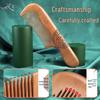 Natural Peach Wood Carved Comb Gift Set