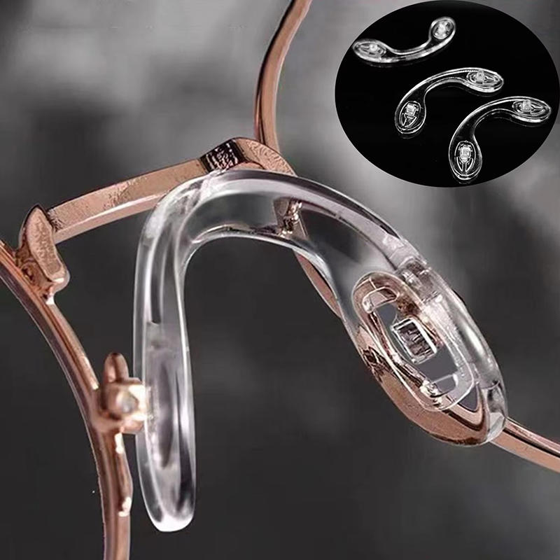 5/8 Stück Transparente Erwachsene Integrierte U-förmige Brillen Nasenpads Universelle Silikon Anti-Rutsch Brillen Nasenstegband Ersatz
