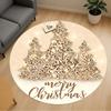1PC Christmas tree leopard print Office Round Area Rug, Under Office Chairs Bedroom Living Room Home Decor, Carpet for Office -1110147