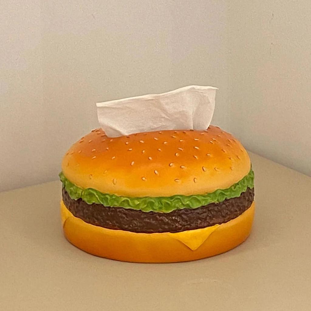 Hamburger Tissue Box Creative American Retro Living Room Tissue Box Home Fun Decoration Ornaments Napkin Holder