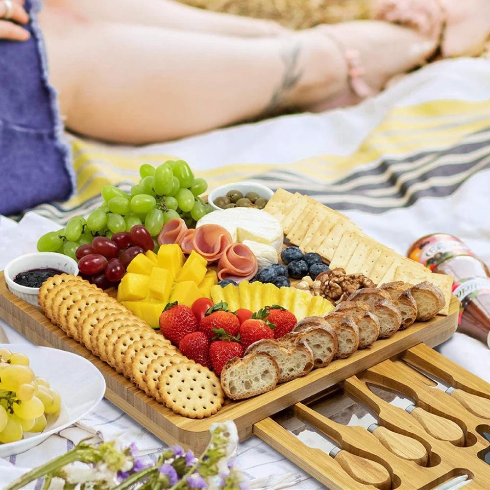 Cheese Board, Snack Platter, Cold Cuts, Tableware, Holiday Gift, 33x33