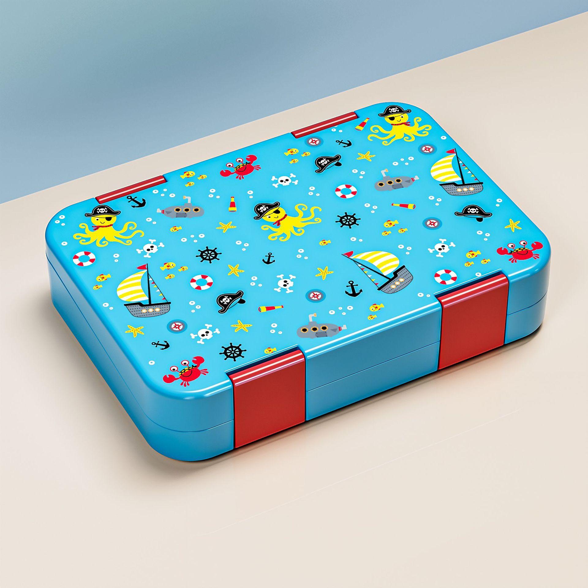 

Bento Lunch Box for Young Students 56 Convertible Compartments BPA FREE LEAKPROOF Microwave-Secure and Refrigerator-Safe 5&810ml&1