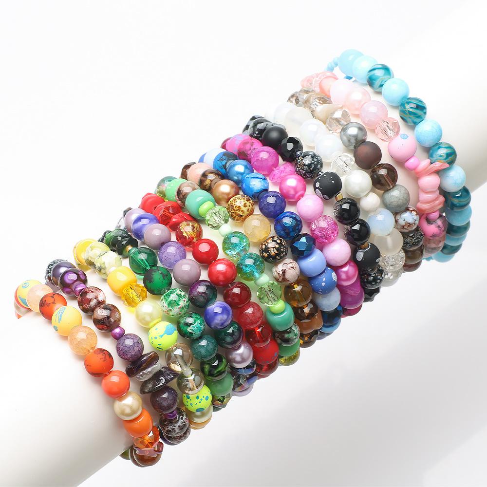 10 Grid/box Gravel Cracks Burst Beads, Glass Crystal Loose Beads, DIY Bracelet, Beaded Material